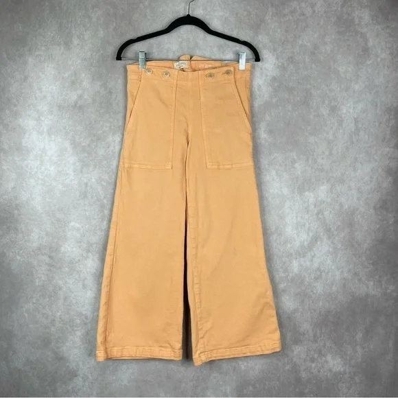 Pilcro By Anthropologie Kit High-Rise Crop Jeans In Petal Peach Women's Sz 26 - Picture 3 of 10